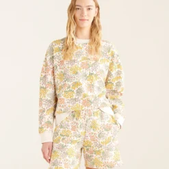 Floral Relaxed Crew Sweatshirt