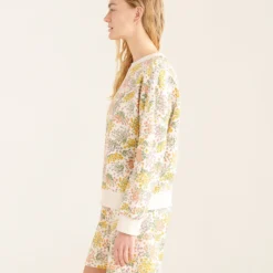 Floral Relaxed Crew Sweatshirt -Deals Wearfluxo Store 38040867 CJ2 c