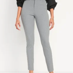 Old Navy High-Waisted Heathered Pixie Straight Ankle Pants For Women