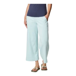 Columbia Women's Lodge French Terry Pants Casual Loose Fit Mid Rise Wide Leg Crop Stretch