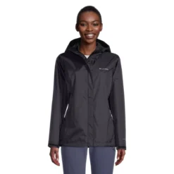 Columbia Women's Arcadia II Hooded Rain Jacket Waterproof Breathable Packable Shell