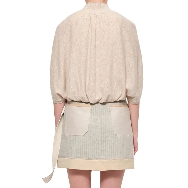 Jeannie Cashmere-Wool Blend Rib Cape Sweater Top 2 Jeannie Cashmere-Wool Blend Rib Cape Sweater Top - Image 2