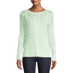 Petite Cable-Knit Boat Neck Sweater