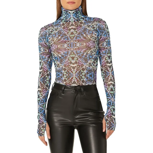 Zadie Turtleneck Mesh Top 2 Zadie Turtleneck Mesh Top - Image 2