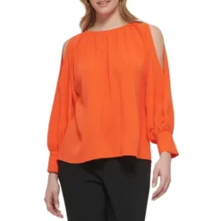 Calvin Klein Cold-Shoulder Top