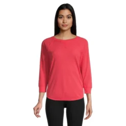 Calvin Klein Performance Mini Waffle Three-Quarter-Sleeve T-Shirt