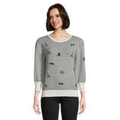 KL-Motif Striped Sweater