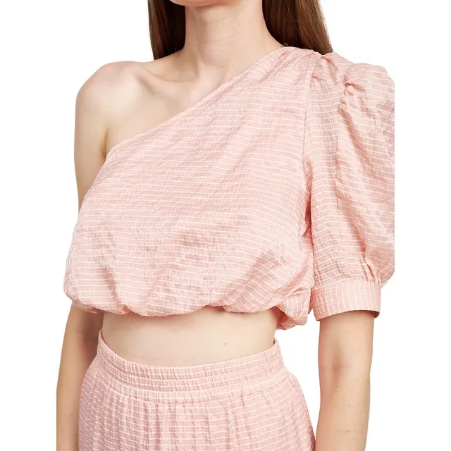 Auden Striped One-Shoulder Blouse 3 Auden Striped One-Shoulder Blouse - Image 3