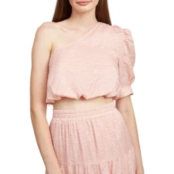 Auden Striped One-Shoulder Blouse