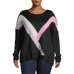 Plus Multi-Colourblock Sweater