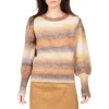Molly Bracken Space-dye Puff-Sleeve Sweater