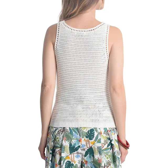 Molly Bracken Crochet Knit Tank Top 2 Molly Bracken Crochet Knit Tank Top - Image 2