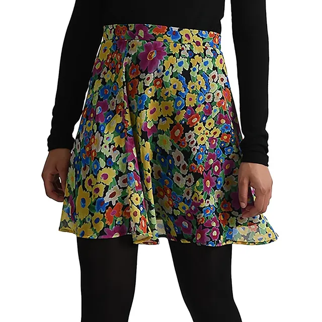 Molly Bracken Lili Sidonio Bright Floral Mini A-Line Skirt 1 Molly Bracken Lili Sidonio Bright Floral Mini A-Line Skirt