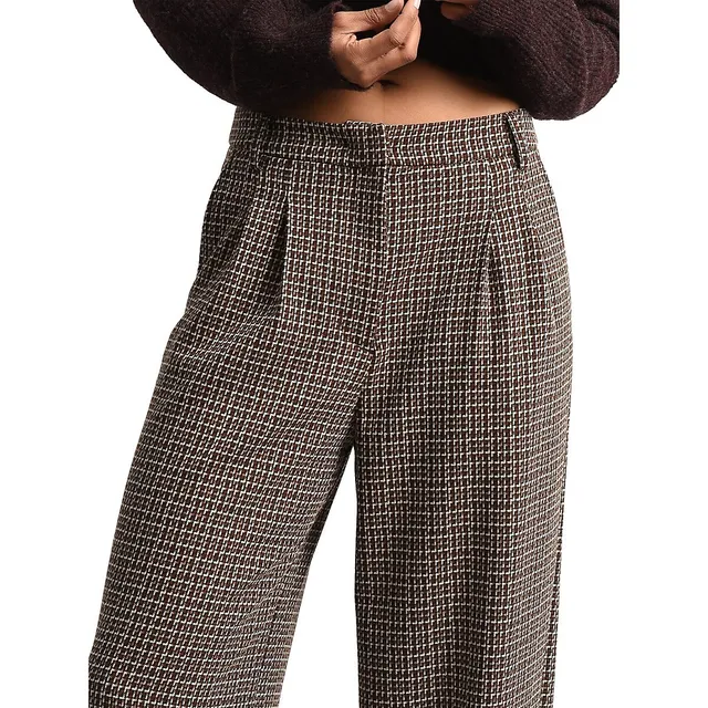 Molly Bracken Wide-Leg Plaid Trousers 3 Molly Bracken Wide-Leg Plaid Trousers - Image 3