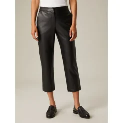 Faux Leather Crop Pants