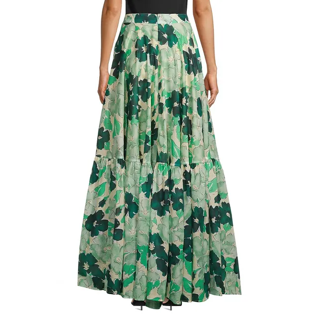 Blooming-Print Tiered Maxi Skirt 2 Blooming-Print Tiered Maxi Skirt - Image 2