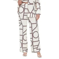 4TH & RECKLESS Jiana Printed Wide-Lag Satin Pants