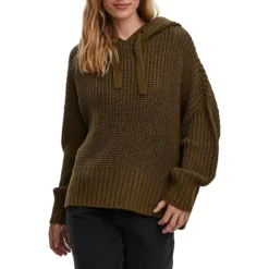 Vero Moda Layla Oversized Popcorn Knit Sweater Hoodie