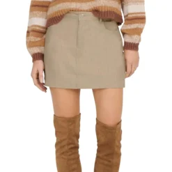 ONLY Linen-Blend Miniskirt