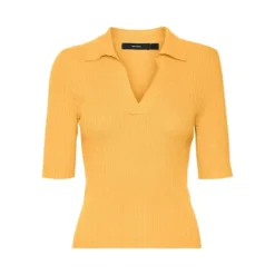 Vero Moda Holly Johnny-Collar Rib-Knit Pullover