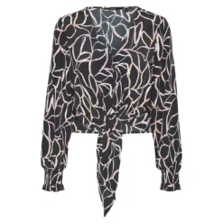 Vero Moda Nya Catch Printed Tie-Up Blouse