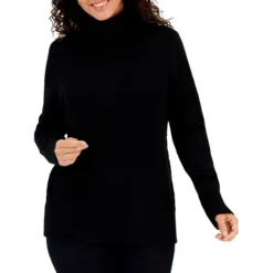 Petite Cable-Knit Turtleneck Sweater