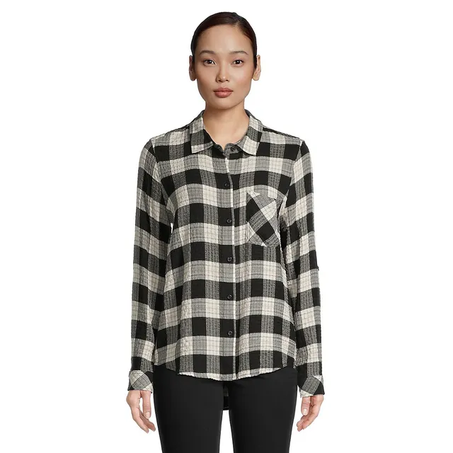 Button Front Plaid Shirt 1 Button Front Plaid Shirt