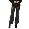 Straight-Leg Faux Leather Pants