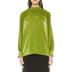 Marella Scoli Satin Highneck Blouse