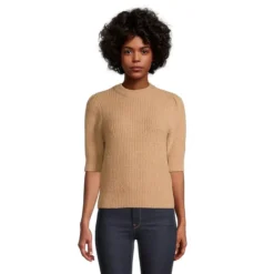 Short Puff Sleeve Sweater