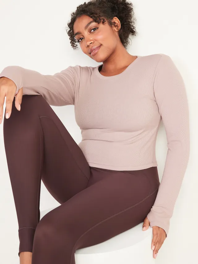 Old Navy UltraLite Long-Sleeve Crew-Neck Ribbed Cropped Top For Women 8 Old Navy UltraLite Long-Sleeve Crew-Neck Ribbed Cropped Top For Women - Image 8