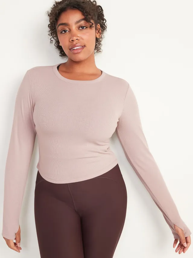 Old Navy UltraLite Long-Sleeve Crew-Neck Ribbed Cropped Top For Women 10 Old Navy UltraLite Long-Sleeve Crew-Neck Ribbed Cropped Top For Women - Image 10