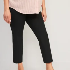 Old Navy Maternity Side-Panel Pixie Straight Ankle Pants