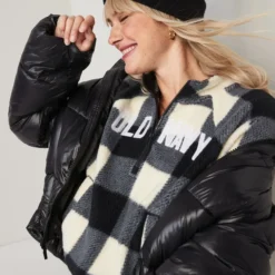 Old Navy Oversized Buffalo Plaid Logo Sherpa Quarter-Zip Sweatshirt For Women -Deals Wearfluxo Store https3A2F2Foldnavy.gapcanada.ca2Fwebcontent2F00502F9152F0072Fcn50915007.jpg 640x