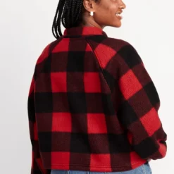 Old Navy Oversized Buffalo Plaid Logo Sherpa Quarter-Zip Sweatshirt For Women -Deals Wearfluxo Store https3A2F2Foldnavy.gapcanada.ca2Fwebcontent2F00502F9432F5262Fcn50943526.jpg 640x