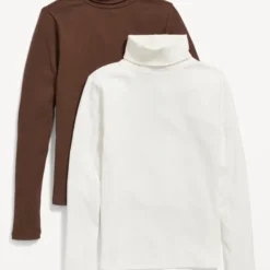 Old Navy Long-Sleeve Rib-Knit Turtleneck Top 2-Pack For Women