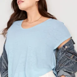 Old Navy Linen-Blend Cropped Voop-Neck T-Shirt For Women -Deals Wearfluxo Store https3A2F2Foldnavy.gapcanada.ca2Fwebcontent2F00522F7072F7902Fcn52707790.jpg 640x