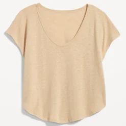 Old Navy Linen-Blend Cropped Voop-Neck T-Shirt For Women -Deals Wearfluxo Store https3A2F2Foldnavy.gapcanada.ca2Fwebcontent2F00522F7212F5092Fcn52721509.jpg 640x