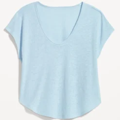 Old Navy Linen-Blend Cropped Voop-Neck T-Shirt For Women -Deals Wearfluxo Store https3A2F2Foldnavy.gapcanada.ca2Fwebcontent2F00522F7212F5522Fcn52721552.jpg 640x