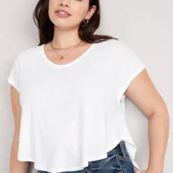 Old Navy Linen-Blend Cropped Voop-Neck T-Shirt For Women -Deals Wearfluxo Store https3A2F2Foldnavy.gapcanada.ca2Fwebcontent2F00522F7812F1742Fcn52781174.jpg 640x