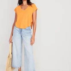 Old Navy Linen-Blend Cropped Voop-Neck T-Shirt For Women -Deals Wearfluxo Store https3A2F2Foldnavy.gapcanada.ca2Fwebcontent2F00522F8852F4772Fcn52885477.jpg 640x