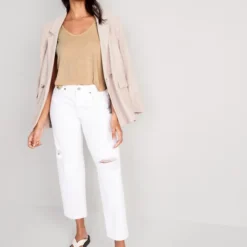 Old Navy Linen-Blend Cropped Voop-Neck T-Shirt For Women -Deals Wearfluxo Store https3A2F2Foldnavy.gapcanada.ca2Fwebcontent2F00522F8852F5752Fcn52885575.jpg 640x