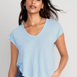 Old Navy Linen-Blend Cropped Voop-Neck T-Shirt For Women -Deals Wearfluxo Store https3A2F2Foldnavy.gapcanada.ca2Fwebcontent2F00522F9502F8442Fcn52950844.jpg 640x