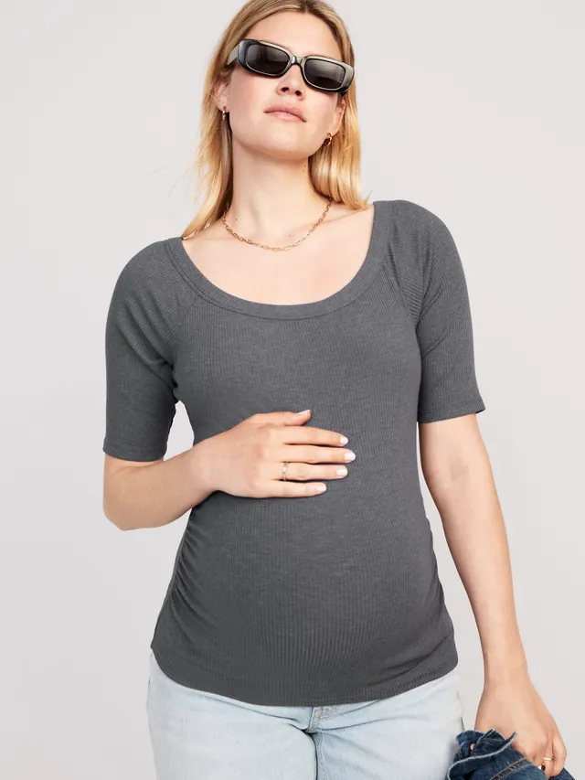 Old Navy Maternity 3/4-Sleeve Side-Shirred T-Shirt 3 Old Navy Maternity 3/4-Sleeve Side-Shirred T-Shirt - Image 3