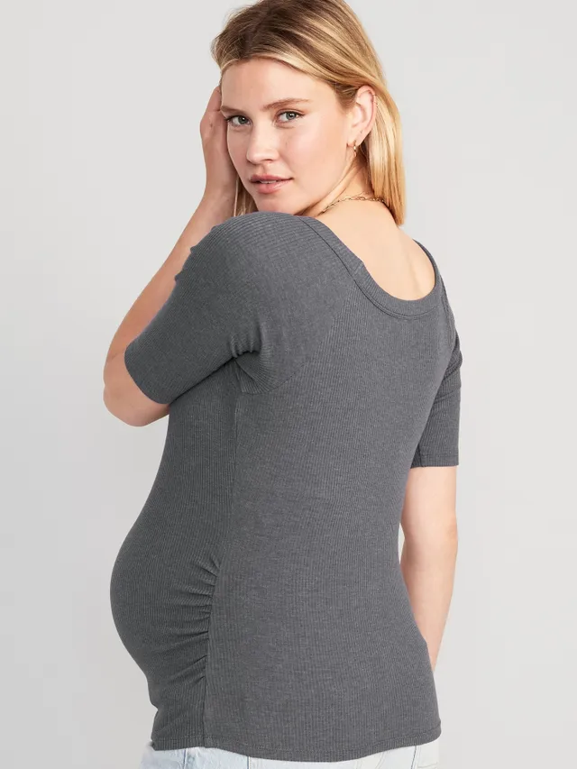 Old Navy Maternity 3/4-Sleeve Side-Shirred T-Shirt 2 Old Navy Maternity 3/4-Sleeve Side-Shirred T-Shirt - Image 2