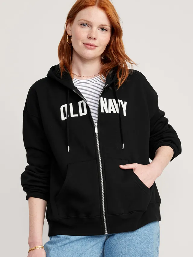 Old Navy Slouchy Logo Graphic Full-Zip Hoodie For Women 1 Old Navy Slouchy Logo Graphic Full-Zip Hoodie For Women