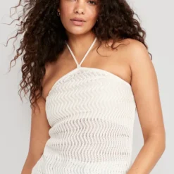 Old Navy Fitted Halter Cropped Sweater For Women