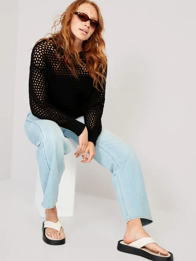 Old Navy Open-Stitch Pullover Sweater For Women 3 Old Navy Open-Stitch Pullover Sweater For Women - Image 3