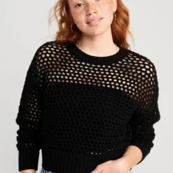 Old Navy Open-Stitch Pullover Sweater For Women