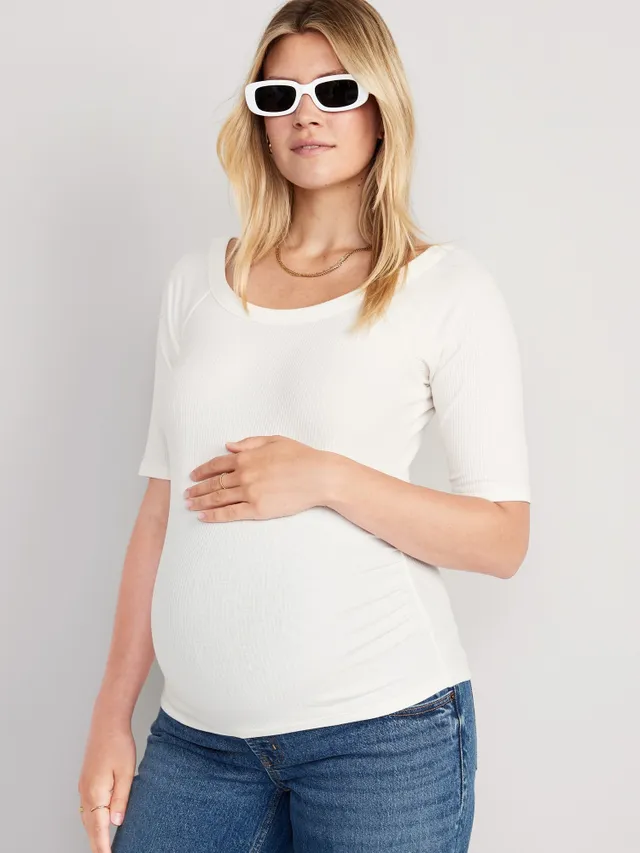 Old Navy Maternity 3/4-Sleeve Side-Shirred T-Shirt 7 Old Navy Maternity 3/4-Sleeve Side-Shirred T-Shirt - Image 7